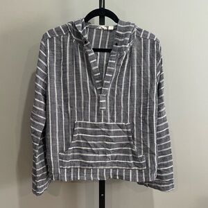 Roxy Striped Beach Hoodie Size Small